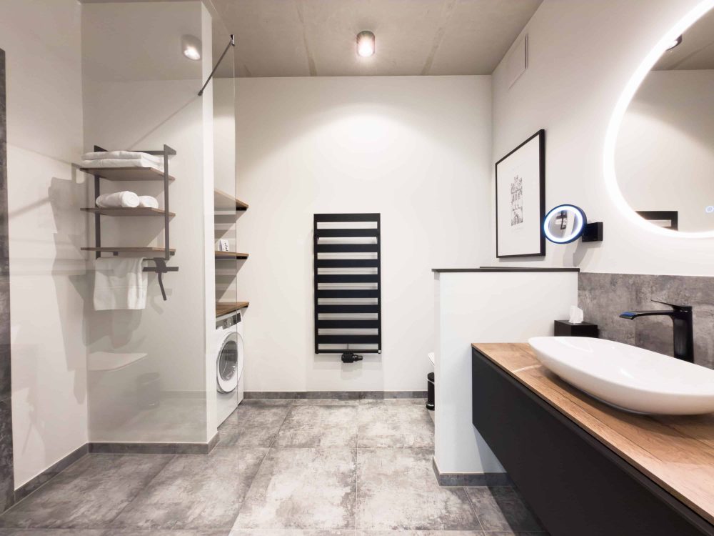 Badezimmer im ELBE.6 Apartment I in Wittenberge